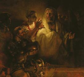 The Denial of St. Peter, 1660 (oil on canvas) | Obraz na stenu