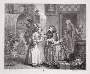 A Harlot's Progress, plate I, from the 'Original and Genuine Works of William Hogarth', published in London, 1820-22 (engraving) | Obraz na stenu