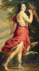 Madame de Montespan as Diana the Huntress (oil on canvas) | Obraz na stenu