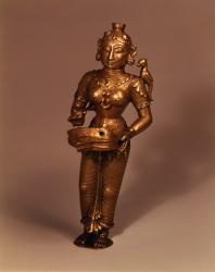 Lamp in the form of Goddess of Fortune, South Indian, early 19th century (brass) | Obraz na stenu