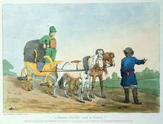 Summer Kibitka with a Courier, 1803 (colour litho) | Obraz na stenu