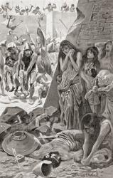The city of Tyre besieged by Nebuchadnezzar II of Babylon from 586-573 BC, from Hutchinson's History of the Nations, pub.1915 | Obraz na stenu