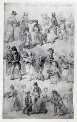 Delivering Dinner, 1841 (pencil on paper) | Obraz na stenu