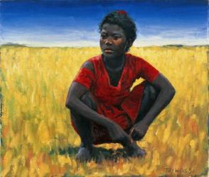 Girl in Red, 1992 (oil on canvas) | Obraz na stenu