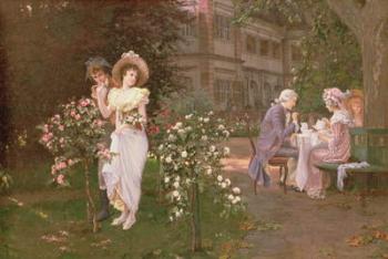 Teatime romance, 19th century | Obraz na stenu