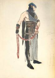 Costume Design for the Queen's Servant in 'Le Mort de Tintagiles', 1912 (w/c on paper) | Obraz na stenu
