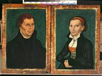 Martin Luther, Katharina von Bora, c.1526 (oil on panel) | Obraz na stenu