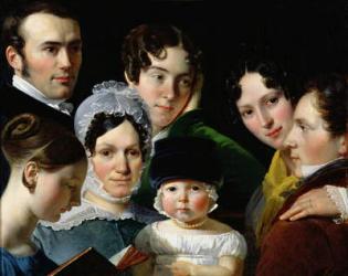 The Dubufe Family in 1820 (oil on canvas) | Obraz na stenu