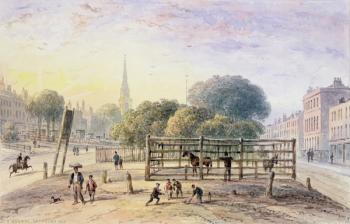 View of Islington Pound, 1850 (w/c on paper) | Obraz na stenu