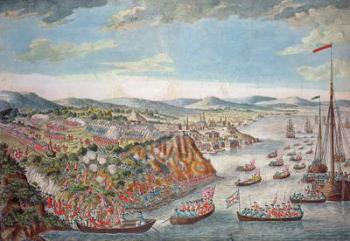 A View of the Taking of Quebec, September 13th 1759 (colour engraving) | Obraz na stenu