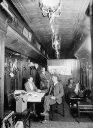New York Central Railway (Railroad) photographic car, c.1895-1915 (b/w photo) | Obraz na stenu