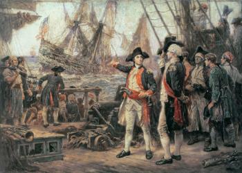 The ship that sank the Victory, 1779 (oil on canvas) | Obraz na stenu