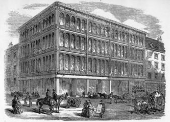 The New Iron and Glass Warehouse at Glasgow, c.1856 (engraving) | Obraz na stenu