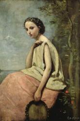Zingara with a Tambourine (oil on canvas) | Obraz na stenu