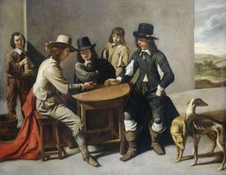 Dice Players, 1630-80 (oil on canvas) | Obraz na stenu