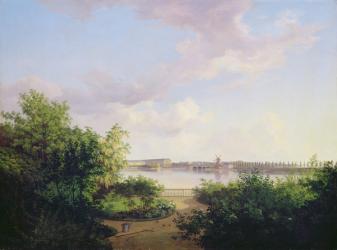 The Garden of Johannes Amsinck on the Binnenalster, 1837 (oil on canvas) | Obraz na stenu