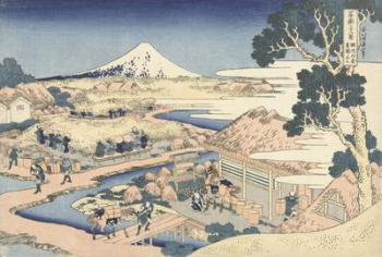 The Tea plantation of Katakura in the Suruga Province, c.1830 (woodblock print) | Obraz na stenu