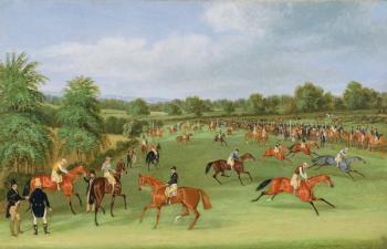 Epsom Races: Preparing to Start (oil on canvas) | Obraz na stenu