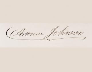Signature of Andrew Johnson (litho) | Obraz na stenu