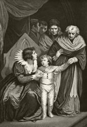 Elizabeth Woodville, Queen Consort of King Edward IV of England, surrendering her son, from 'The National and Domestic History of England' by William Hickman Smith Aubrey (1858-1916) published London, c.1890 (litho) | Obraz na stenu
