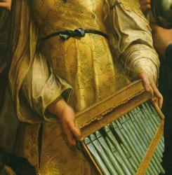 St. Cecilia surrounded by St. Paul, St. John the Evangelist, St. Augustine and Mary Magdalene, c.1513 (oil on panel) (detail of 182507) | Obraz na stenu