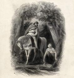 King Cormac (d.1138) and the Fair Eithne, engraved by J.Rogers, from 'The History of Ireland' by T.Wright, 1855 (engraving) | Obraz na stenu