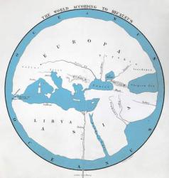 The world according to Hecataeus, published by John Murray (colour litho) | Obraz na stenu
