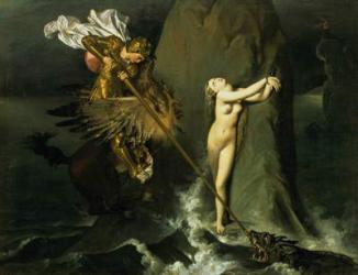 Ruggiero Rescuing Angelica, 1819 (oil on canvas) | Obraz na stenu
