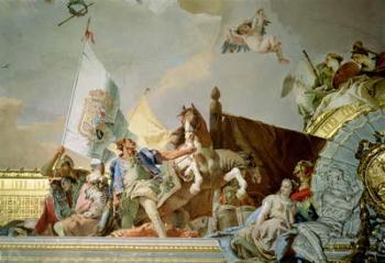 The Glory of Spain I, from the Ceiling of the Throne Room, 1764 (fresco) | Obraz na stenu