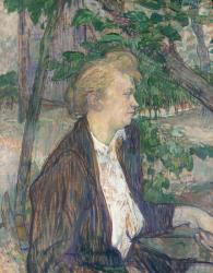 Woman seated in a Garden, 1891 (oil on millboard) | Obraz na stenu