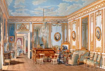 The Study of the Empress Eugenie at Saint-Cloud, 1860 (w/c on paper) | Obraz na stenu