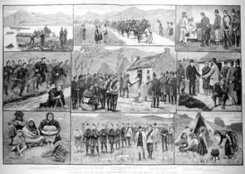 On Eviction Duty in Ireland: Sketches in Galway with the Military and Police Forces, from 'The Illustrated London News', 5th January 1886 (engraving) | Obraz na stenu