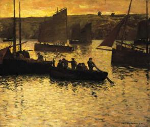 In the Port, 1895 (oil on canvas) | Obraz na stenu