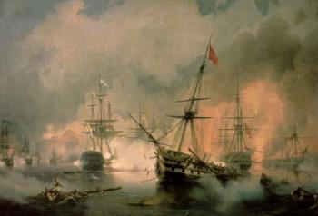 The Battle of Navarino, 20th October 1827, 1846 (oil on canvas) | Obraz na stenu