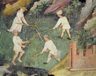 Haymaking in the month of June, detail (fresco) | Obraz na stenu