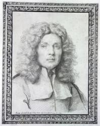 Self Portrait, 1684 (chalk on paper) (b/w photo) | Obraz na stenu