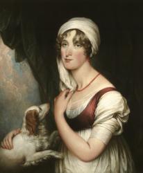 Sarah Trumbull with a Spaniel, c.1802 (oil on canvas) | Obraz na stenu