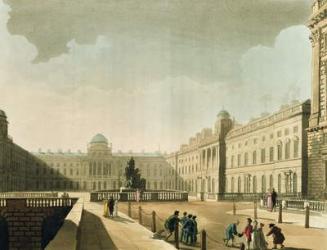 Somerset House, the Strand from Ackermann's 'Microcosm of London' Vol III, Published in 1809 | Obraz na stenu