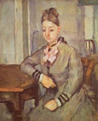 Madame Cezanne Leaning on a Table, 1873-77 (oil on canvas) | Obraz na stenu