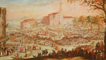 The Fair at Impruneta, 1638 (oil on canvas) | Obraz na stenu