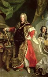 Charles VI (1685-1740), Holy Roman Emperor wearing the robes of the Order of the Golden Fleece (oil on canvas) | Obraz na stenu