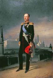 Portrait of Emperor Alexander II (1818-81), 1856 (oil on canvas) | Obraz na stenu