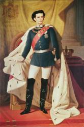 Portrait of Ludwig II (1845-86)of Bavaria in uniform, 1865 (oil on canvas) | Obraz na stenu