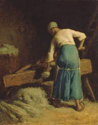 Breaking Flax, c.1850-51 (oil on canvas) | Obraz na stenu