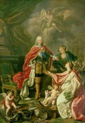 Ferdinand VI (1713-59) as Patron of Arts and Sciences, 1754 (oil on canvas) | Obraz na stenu