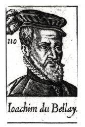 Portrait of Joachim du Bellay (1522-60) (engraving) (b/w photo) | Obraz na stenu
