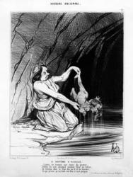 The Baptism of Achilles, published in 'Le Charivari', 28 August, 1842 (litho) | Obraz na stenu