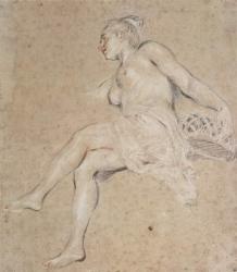 Flora, c.1716 (chalk on paper) | Obraz na stenu