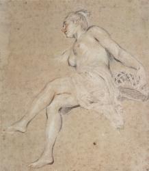 Flora, c.1716 (chalk on paper) | Obraz na stenu