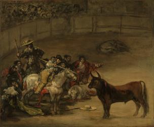 Bullfight, Suerte de Varas, 1824 (oil on canvas) | Obraz na stenu